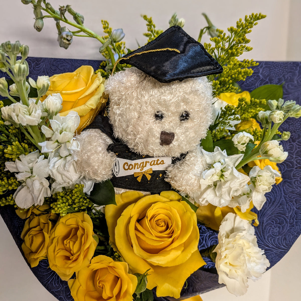 Beary Proud of You- Ithaca College Mixed Flowers – BOOL'S FLOWER SHOP, Ithaca NY
