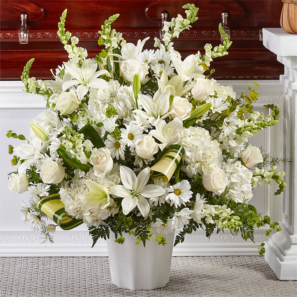 Thoughts of Tranquility Floor Basket – BOOL'S FLOWER SHOP, Ithaca NY