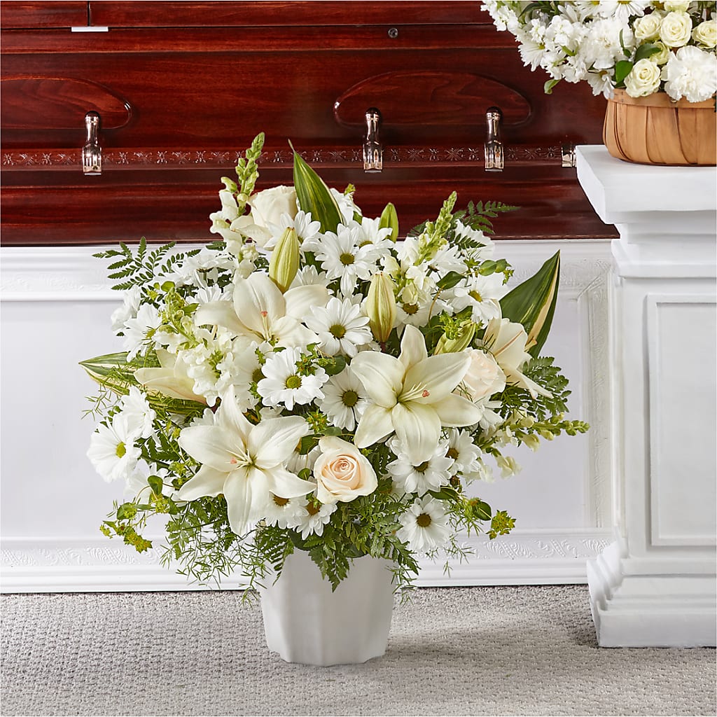 Thoughts of Tranquility Floor Basket – BOOL'S FLOWER SHOP, Ithaca NY