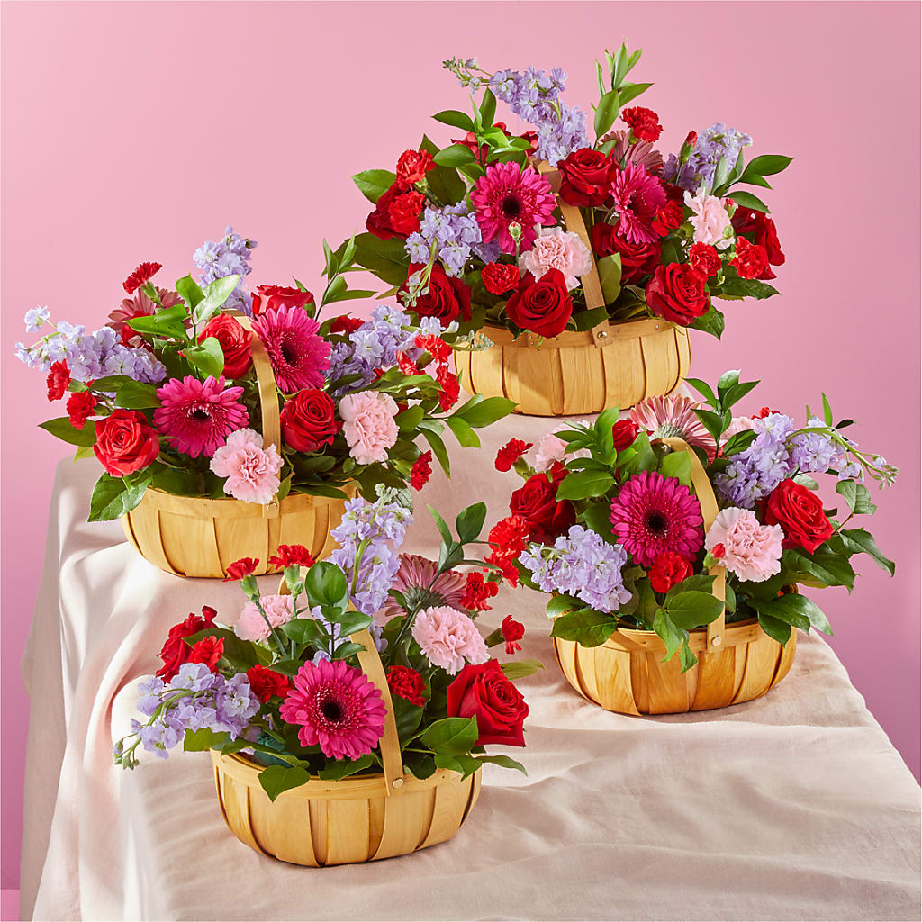 Pink Picnic Basket – BOOL'S FLOWER SHOP, Ithaca NY