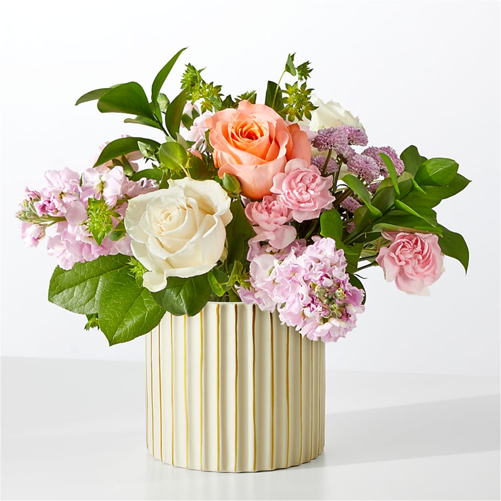 French Market Bouquet with Ivory Vase – BOOL'S FLOWER SHOP, Ithaca NY