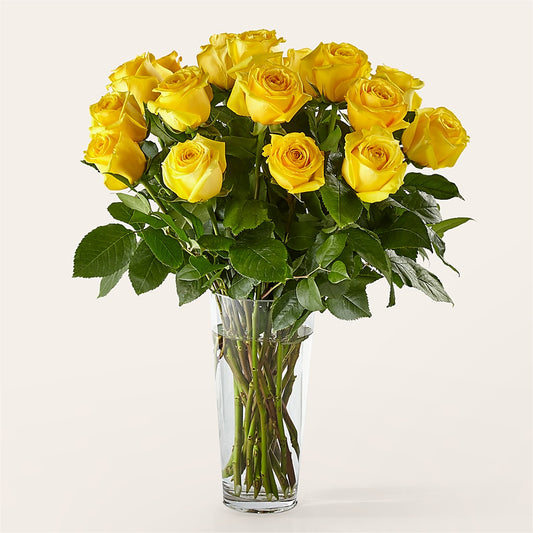 Long Stem Yellow Rose Bouquet – BOOL'S FLOWER SHOP, Ithaca NY