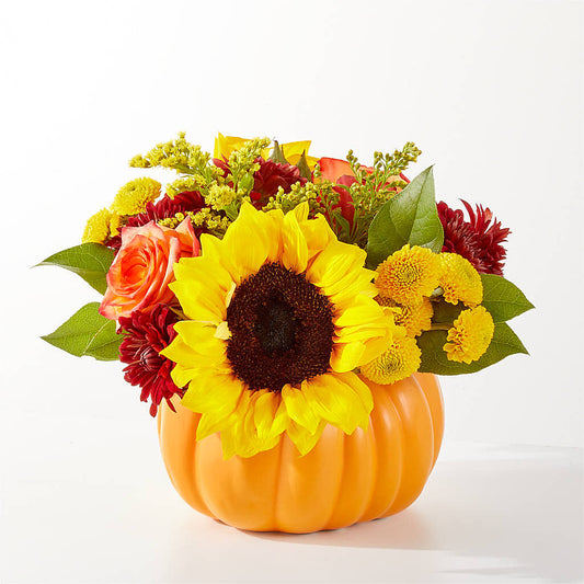 Golden Gourd Pumpkin Bouquet – BOOL'S FLOWER SHOP, Ithaca NY