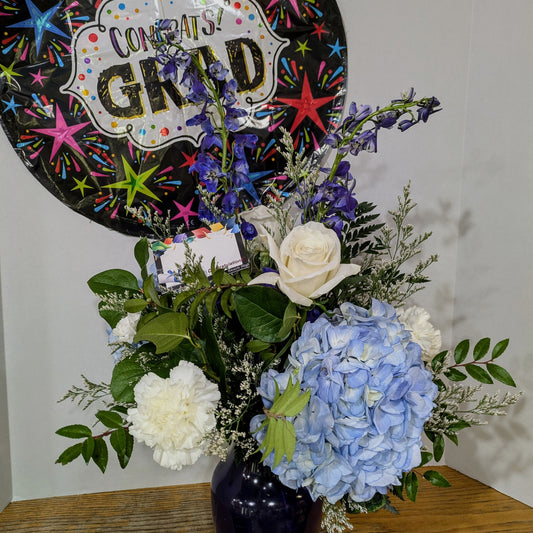 Bright Futures Bloom- Blue and White
