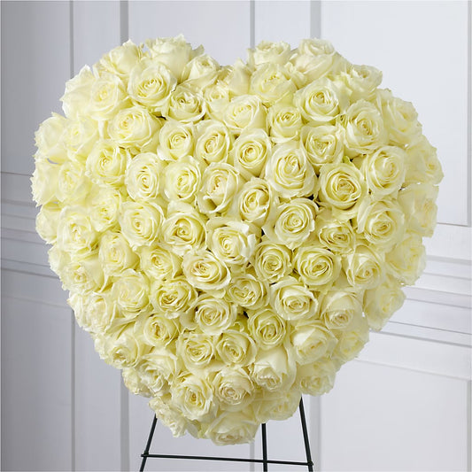 Elegant Remembrance Standing Heart – BOOL'S FLOWER SHOP, Ithaca NY