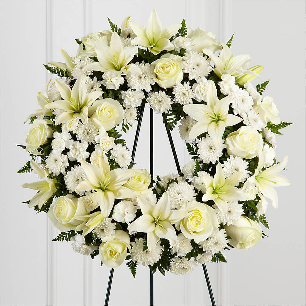 Treasured Tribute Wreath – BOOL'S FLOWER SHOP, Ithaca NY