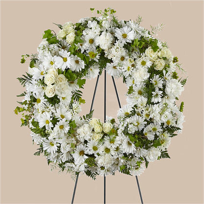 Faithful Wishes Wreath – BOOL'S FLOWER SHOP, Ithaca NY