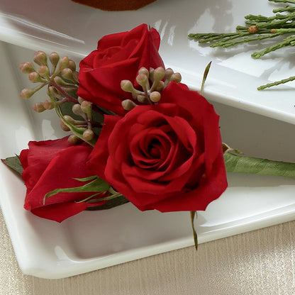 Red Spray Rose Boutonniere – BOOL'S FLOWER SHOP, Ithaca NY